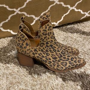 Lucky Brand Jorry Leopard Ankle Boots